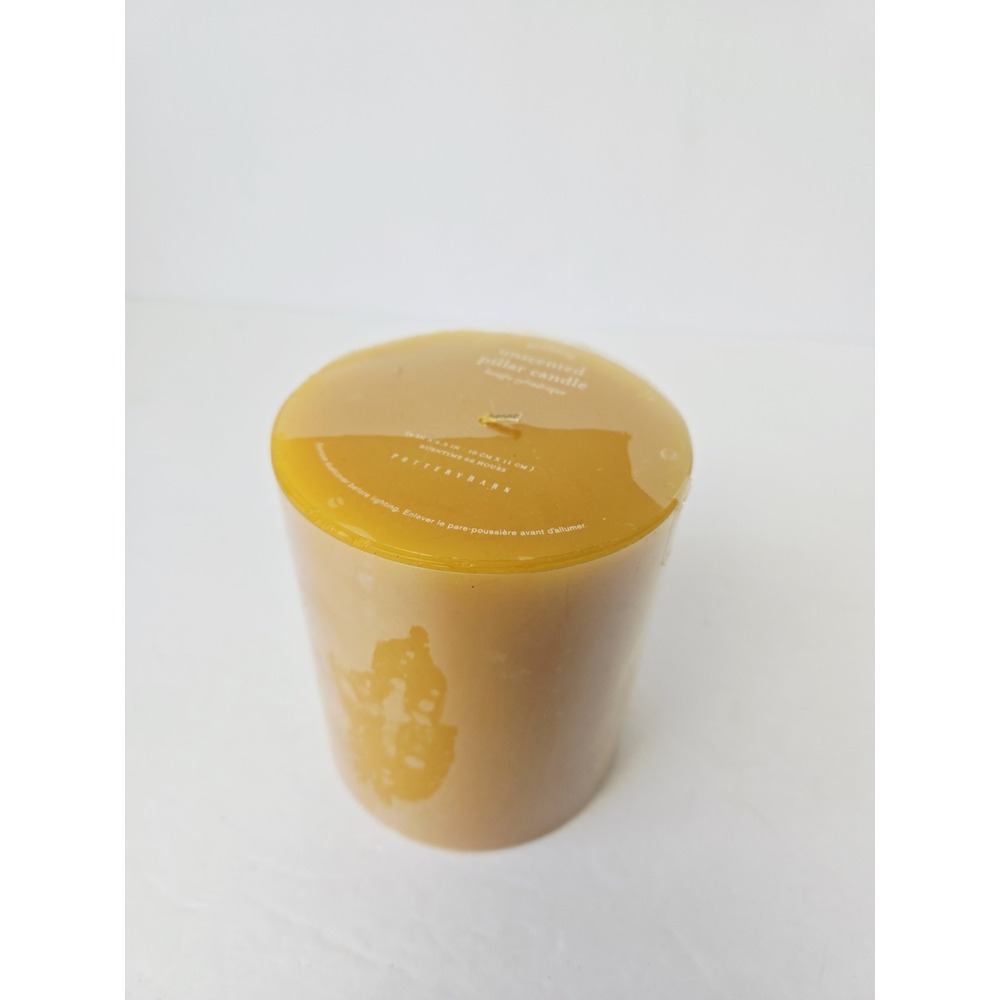 Pottery Barn Unscented Candle 4.5" x 4" 60 hr burn time New